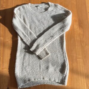 Alice + Olivia Women's Cream/Light Tan with Glitter Enhancements Knit Sweater